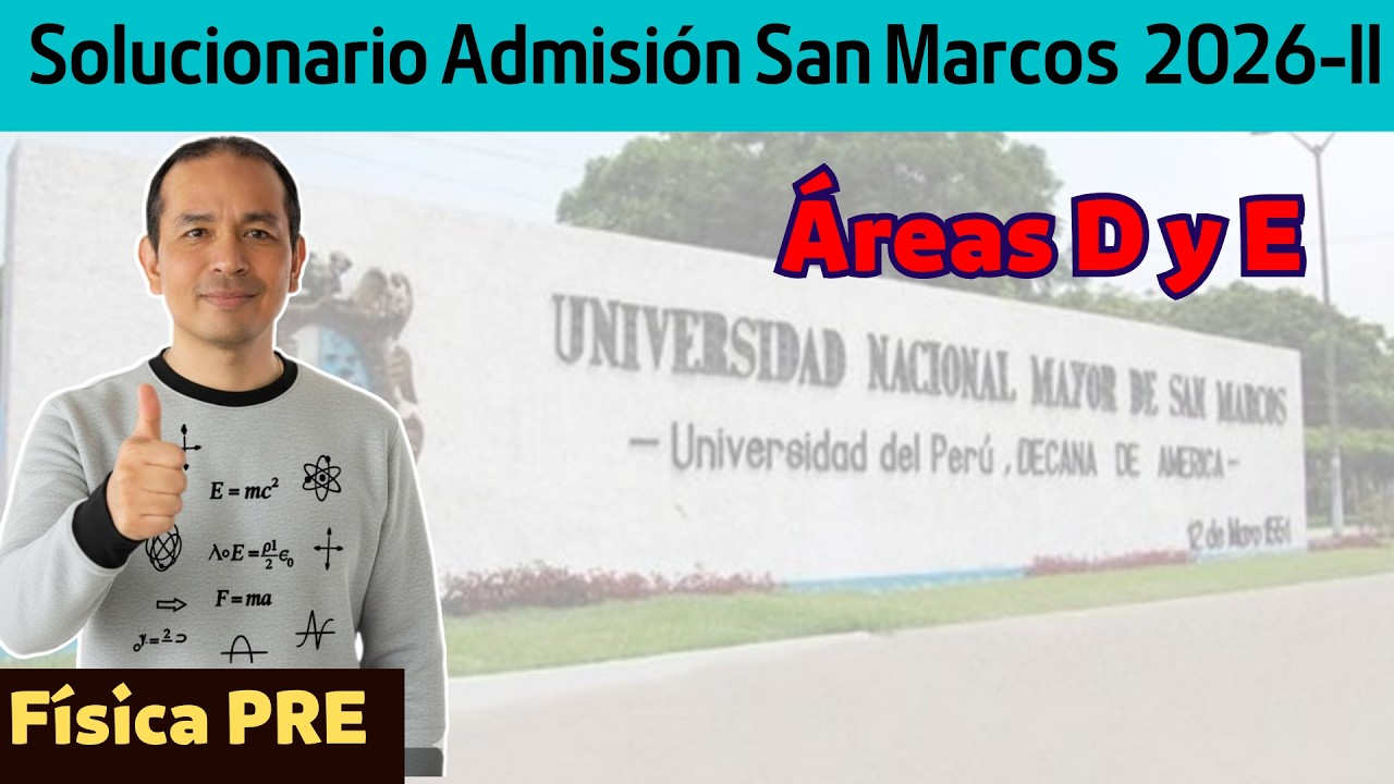 Solucionario San Marcos- Área D y E (2026 II)