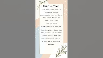 Than VS Then #english #viral #shorts #englishgrammar