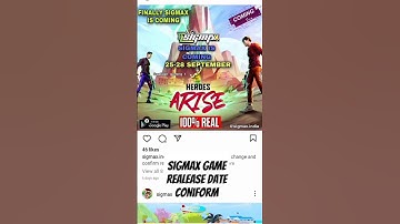 Sigmax game realese date coniform 25 september || #shorts #viral #sigmax