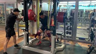 310kg squat fail - bilateral quad rupture