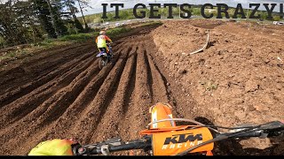 RIDING IN DEEP RUTS AT APEX MOTOCROSS TRACK