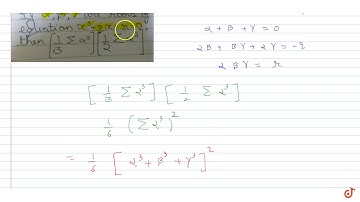 If `alpha,beta,gamma` are the roots of equation `x^3+ qx + r =0` then find thene  find the v...
