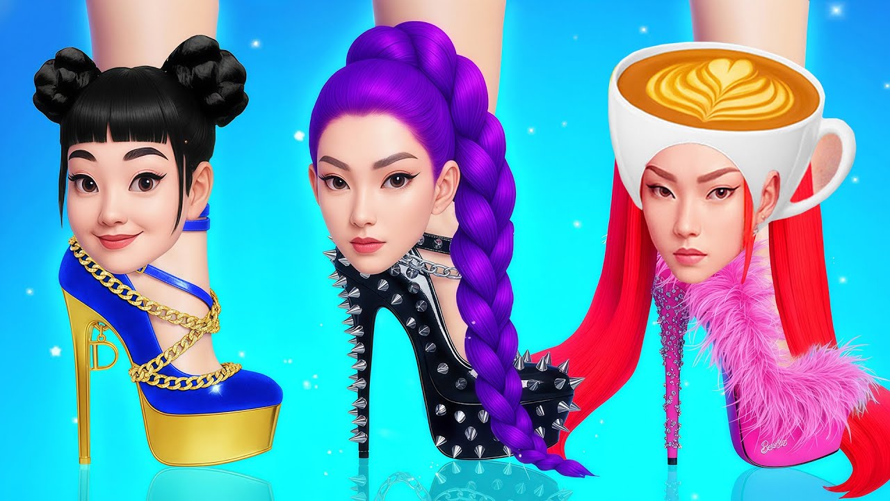 Kpop Demon Hunters: Rumi vs Ballerina Cappuccina! Pobre vs Rica vs Giga Rica Makeover no Hospital!