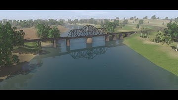 Building a BEAUTIFUL Swing Bridge in Trainz 2019!
