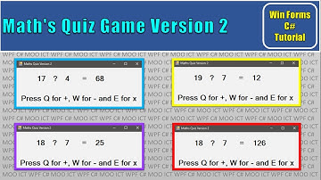C# Tutorial -  Make a Math
