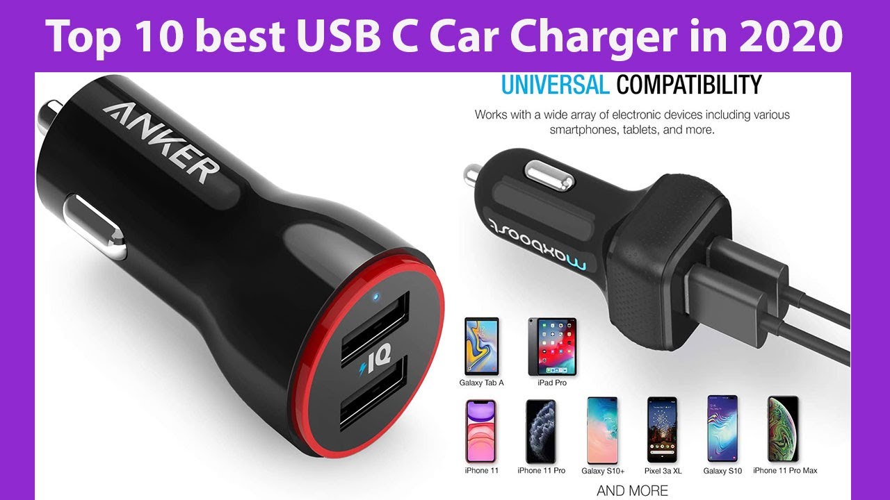 Top 10 best USB C Car Charger in 2020 - YouTube