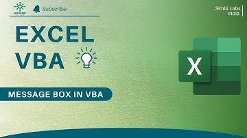 What is Message Box In VBA | Simbi Labs India