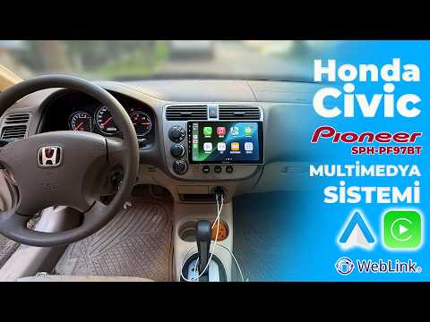 Honda Civic (2001–2006) | CarPlay & Android Auto Destekli Pioneer Multimedya Montajı (22-1359)