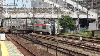 平沼橋駅 JR線 E259系 6両 185系 7両 通過