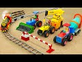 Diy tractor mini bulldozer rescue train in accident  diy barrier for mini train  hp mini