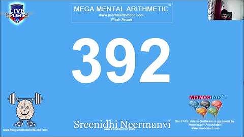 Flash Anzan 3 Digits 100 Numbers 0.7 Second Interval