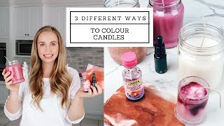 3 different easy ways to colour candles