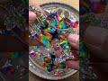 Rainbow sand slices 🌈🔪 #KineticSand #SatisfyingVideos #AsmrCuts