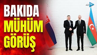 Prezident İlham Əliyevin Slovakiyanın Baş naziri ilə geniş tərkibdə görüşü başlayıb - CANLI