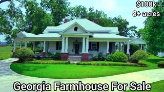 Georgia Farmhouse For Sale | $100k | 8  acres | 2-Story Barn | Workshop | Georgia Real Estate