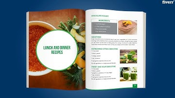 Create cookbook, recipe book layout design with cover design - Best Book Design service