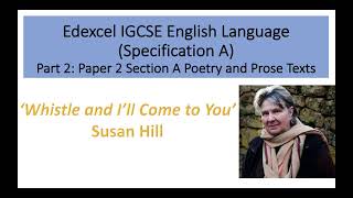 Analysis of 'Whistle and I'll Come to You' by Susan Hill