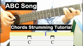 ABC Song Guitar Lesson Chords Strumming Tutorial Guitar Lessons for Beginners