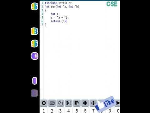Addition of two numbers using Pointers | C program | #shorts #coding # ... image.