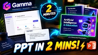 Create Complete AI PPT Presentation in 2 Minutes! 🚀 (Gamma AI Tutorial)