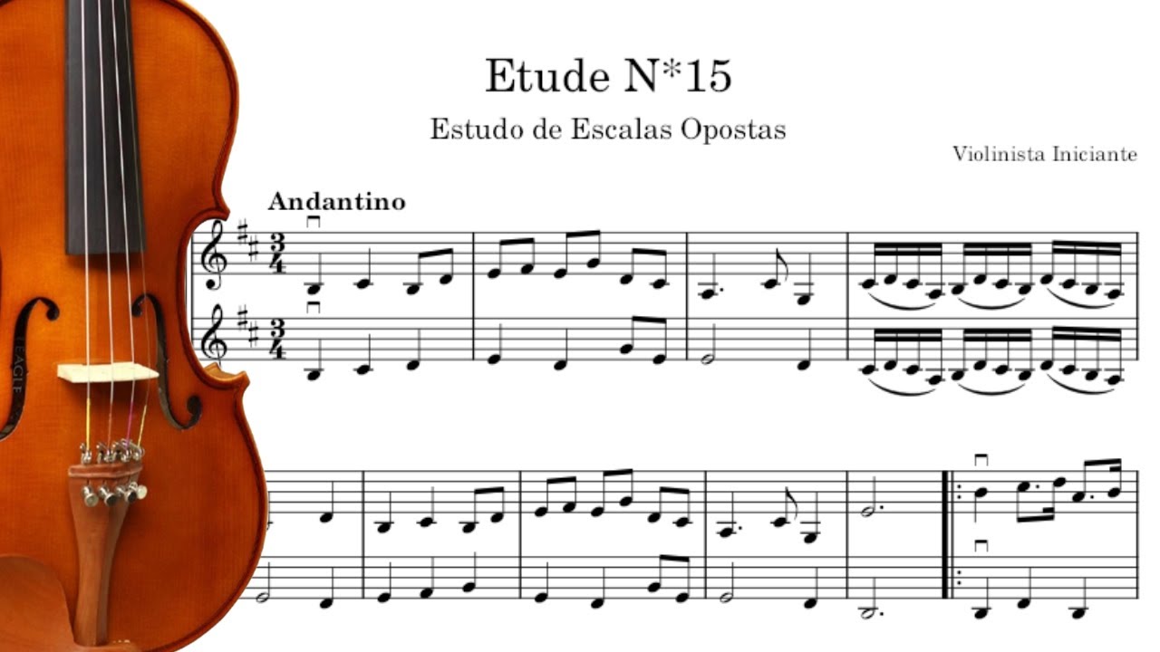 Estudo N*15 Partitura para violino