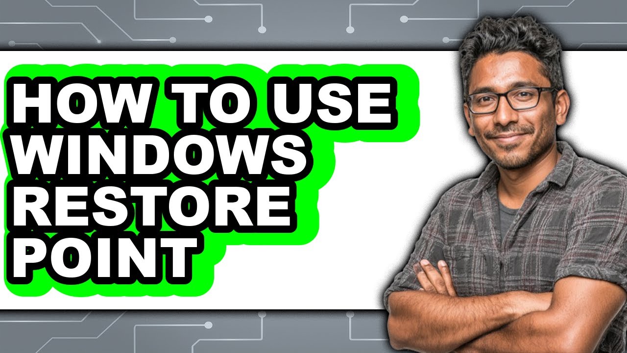 How to Use Windows Restore Point (only Way)