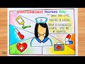 International Nurses day poster Easy / Nurses day drawing #poster