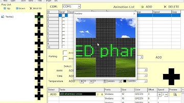 LED pharmacy cross tutorial text message program