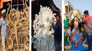 Srswati puja murti making 2019full video