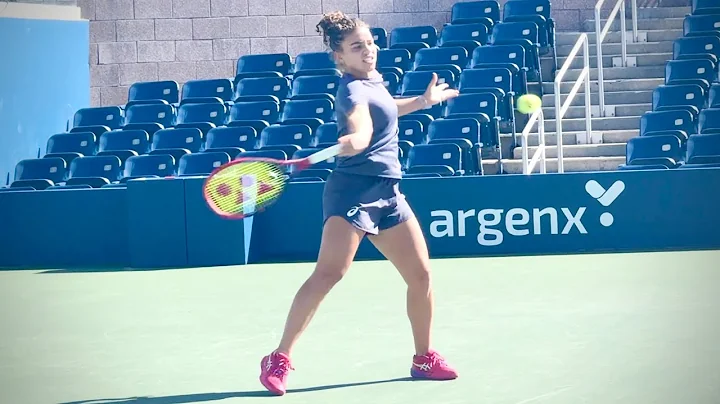 JASMINE PAOLINI FOREHAND BACKHAND + SLOW MOTION US OPEN 2025