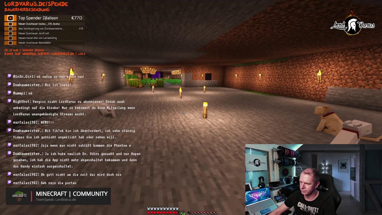 LIVE LordVarus.de  - Bauen - Minecraft 1.19.2 - Kommt vorbei!