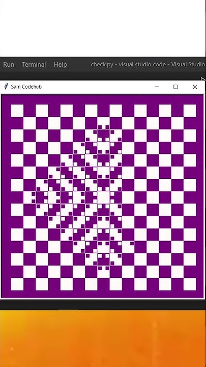 Python turtle chess board center illusion - YouTube