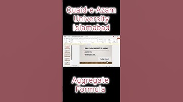 Quaid-e-Azam University Islamabad Aggregate Formulas 2025 #law #exam #currentaffairsforlawentrances