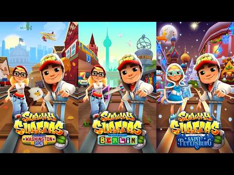 WASHINGTON D.C. 🆚 BERLIN 🆚 ST.PETERSBURG! SUBWAY SURFERS ULTIMATE MAPS COMPARISON!