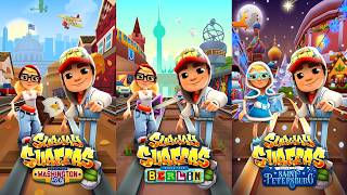 WASHINGTON D.C. 🆚 BERLIN 🆚 ST.PETERSBURG! SUBWAY SURFERS ULTIMATE MAPS COMPARISON! screenshot 4
