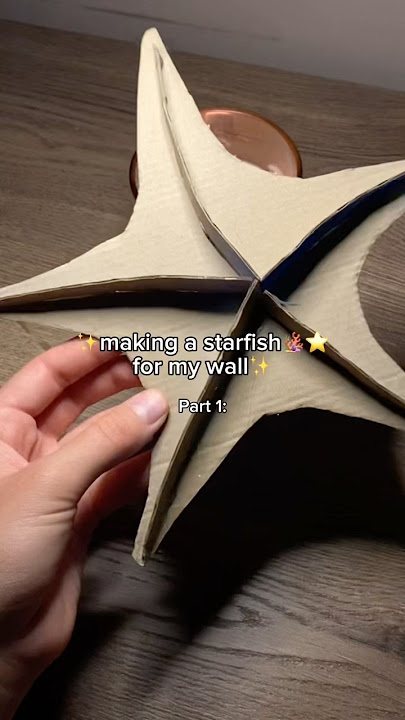 🪸🥹⭐️ Making a STARFISH my wall 🐬 Cardboard Craft | DIY Shark Tutorial #cardboard #diy