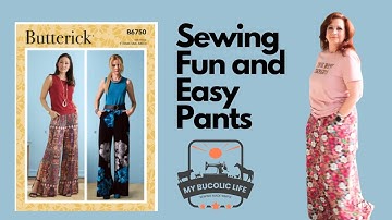 Sewing Butterick 6750 - Easy Elastic pants with pockets