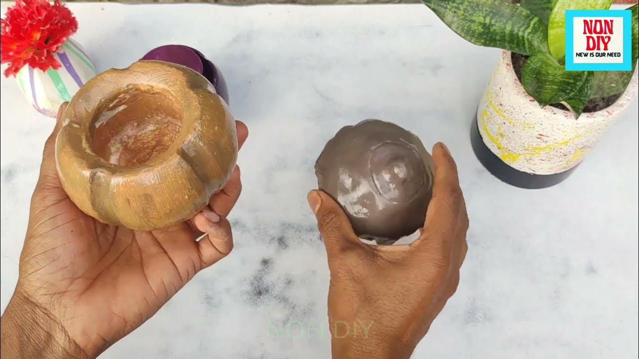 Sugar pot / Coffee pot making at home with Cement // Cement pot making