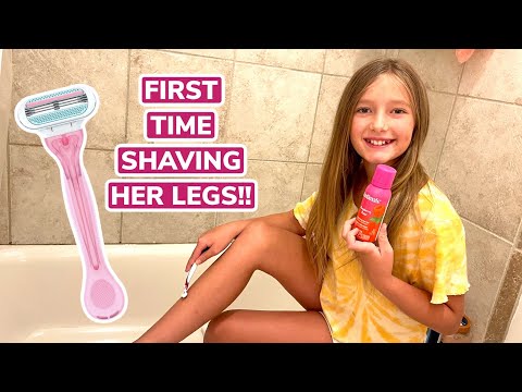 HOW To SHAVE Your LEGS - Girl's FIRST TIME Shaving Legs!!