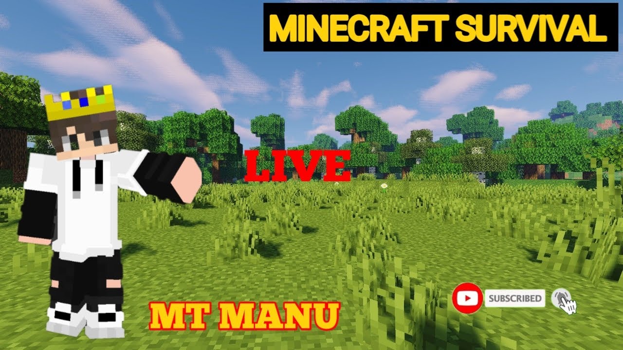 🔴 Live stream Minecraft Survival gameplay - YouTube