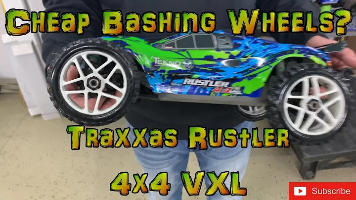 HOBBYMARKING RC 1/8 Scale Buggy Wheels Review | Traxxas Rustler 4x4 VXL Cheap AMAZON Wheels & Tires