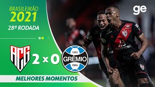 ATLÉTICO-GO 2 X 0 GRÊMIO| MELHORES MOMENTOS | 28ª RODADA BRASILEIRÃO 2021 | ge.globo