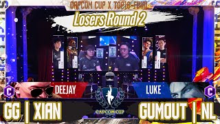 【CAPCOM CUP X】Top16 - Final『LR2』GG｜XIAN（ディージェイ/C） vs GUMOUT｜NL（ルーク/C）