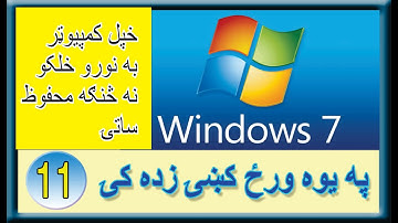 Learn Windows 7 in pashto step by step (11) User Account Management | په پښتو کې وینډوز  زده کړئ