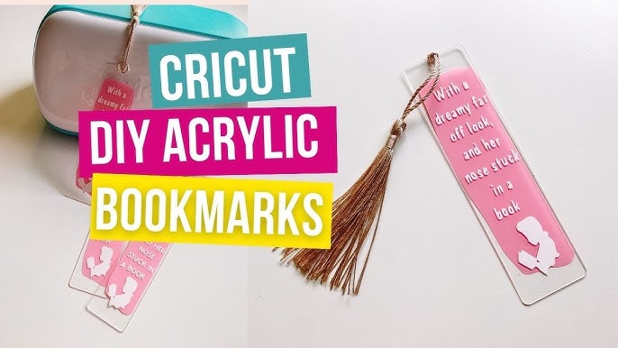 Personalized Acrylic Bookmarks with Cricut Maker  Gold Leaf Acrylic  Bookmarks with Vinyl & Paint 