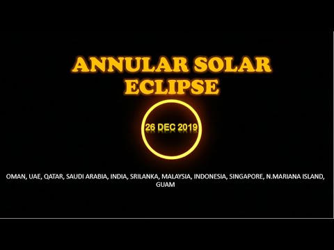 ANNULAR SOLAR ECLIPSE- 26 DECEMBER 2019