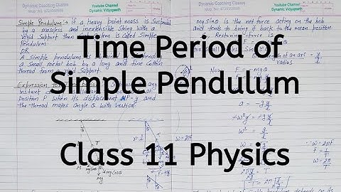 Time Period of Simple Pendulum | Chapter 13 | Oscillations | Class 11 Physics