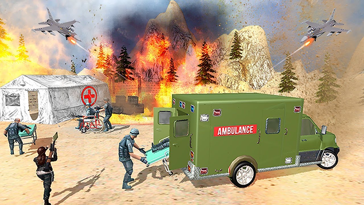 US Army Ambulance Rescue Game Simulator Gameplay Геймплей