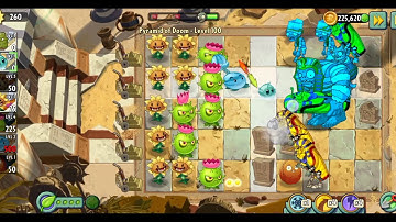 PVZ2 - pyramid of doom level 100 no cheat, no power.