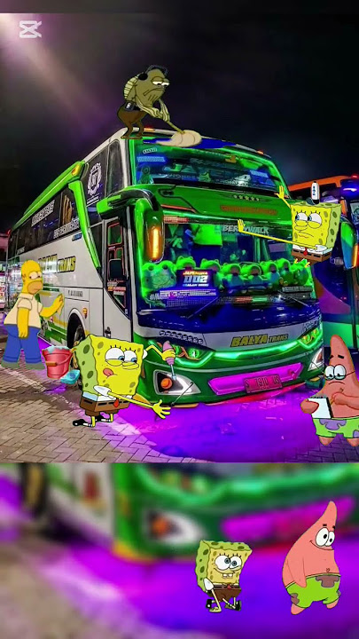 Memperbaiki membersihkan Bus Telolet Basuri malam hari
